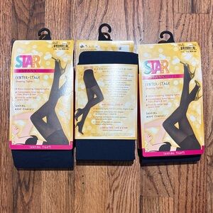 Spanx in navy blue. 3 pack bundle. Star Shaping Tights in Black